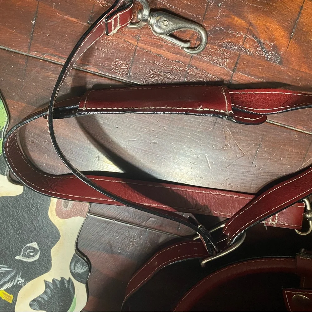 McKlein Briefcase laptop Computer Burgundy Leather Bag unisex